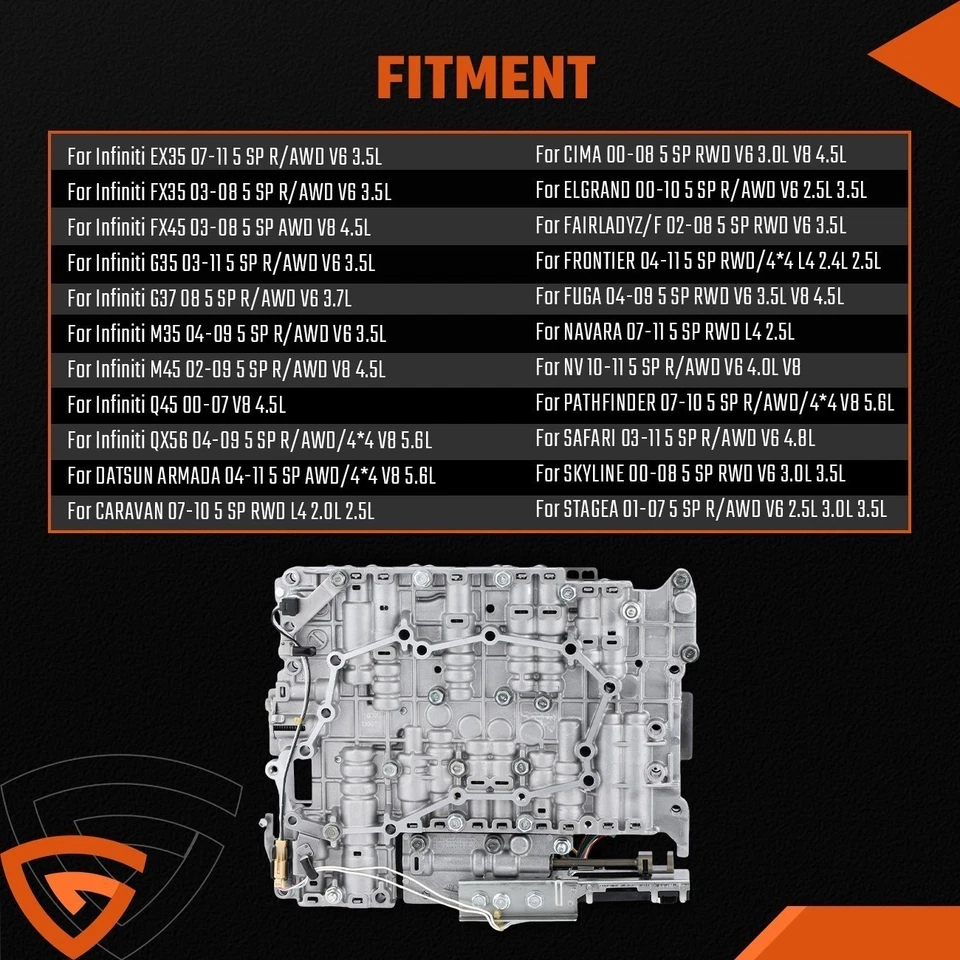 Solenoide cuerpo válvula transmisión RE5R05A TCM 0260550002 para Nissan Xterra/Titan Foto 2 de 4