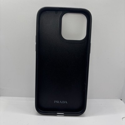 Prada iPhone 14 Pro Case Card Slot Triangle Logo Black Used | eBay