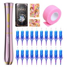 P40 Wireless Tattoo Pen Machine Rotary Tattoo Gun Pink Color Lightweight Digi...