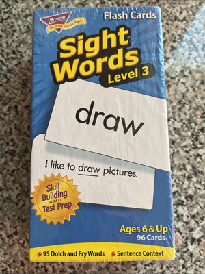 TREND Enterprises Sight Words Level 3 Flash Cards 96 cards NEW SEALED