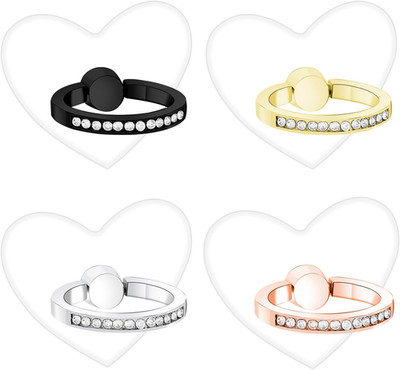 4PCS Transparent Cell Phone Ring, Diamond Setting Phone Case Ring Holder Grip 36