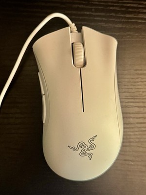 Razer DeathAdder Essential Wired Optical Gaming Mouse, White, 6400 DPI, 6 Btn