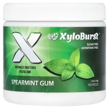 Xylitol Gum, Spearmint, 100 Pieces, 5.29 oz 150 g