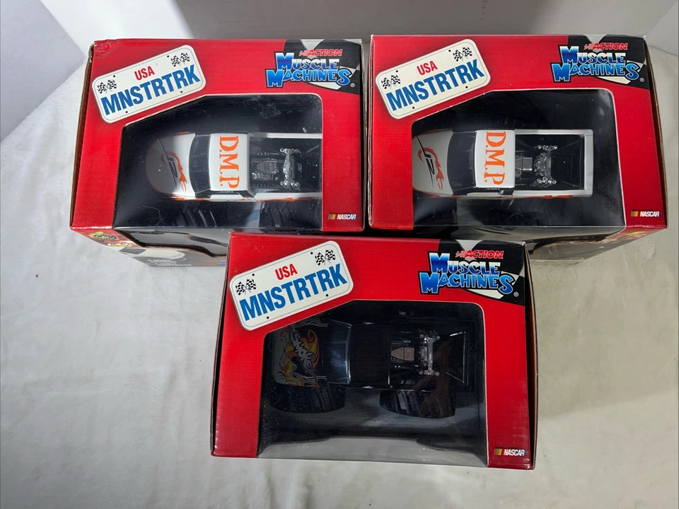 1/43 Action Muscle Machines Lot Of 3 Monster Trucks 2004 Earnhardt Jr Stewart - Image 2 of 4