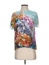 Clover Canyon Women Green Short Sleeve Blouse XS