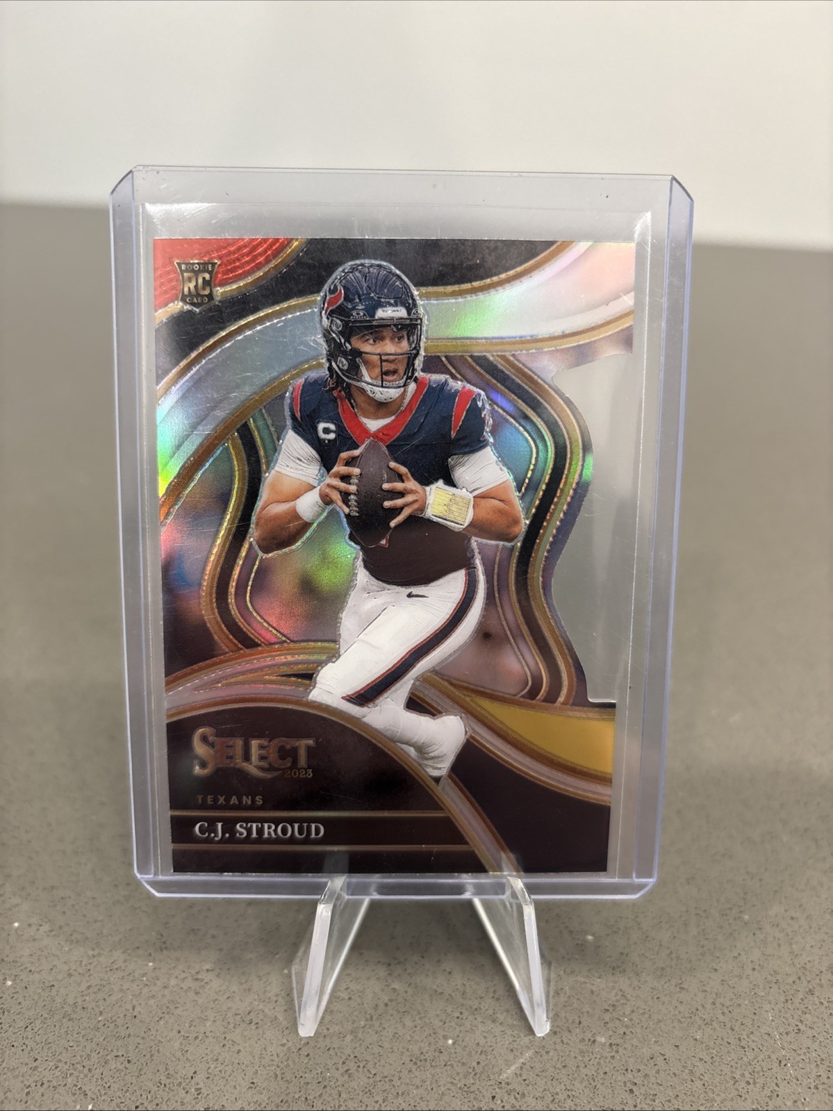 2023 Panini Select - Club Level C.J. Stroud #289 Red & Yellow Prizm Die-Cut (RC)