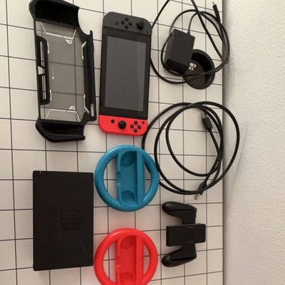 Nintendo Switch Console Black Red Blue Dock, charger etc  (READ DESCRIPTION) 