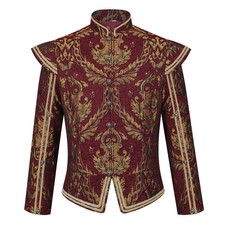 Men Historical Tudor Renaissance Elizabethan Noble King Vest Costume Medieval