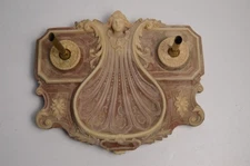 Vintage Incolay Stone Desk Valet Renaissance Cameo Pen Holder & Tray Paperweight