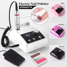 Professional Electric Nail Drill, 45000 RPM Cordless Rechargeable E-File Machine