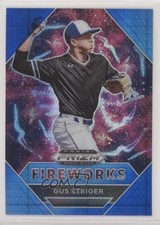 2020 Panini Prizm Draft Picks Fireworks Blue & Carolina Hyper Gus Steiger 0pl9