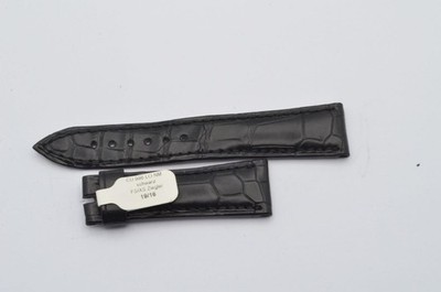 BREGUET LEDER ARMBAND 19MM BRACELT FÜR DORNSCHLIESSE 16MM SCHWARZ NEU 19-16
