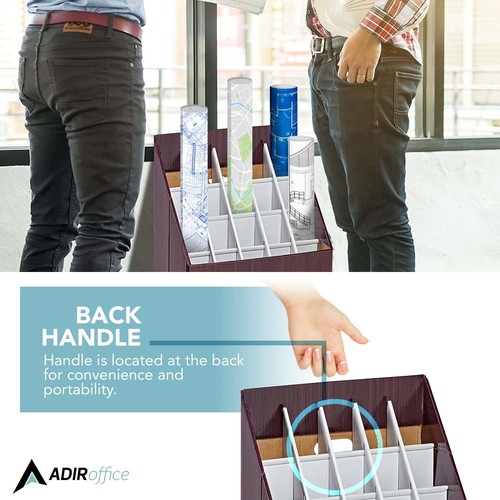 Adir Corp. Blueprint Storage Bin Organizer - Vertical File Box for Blueprints... - 第 6/8 張圖片