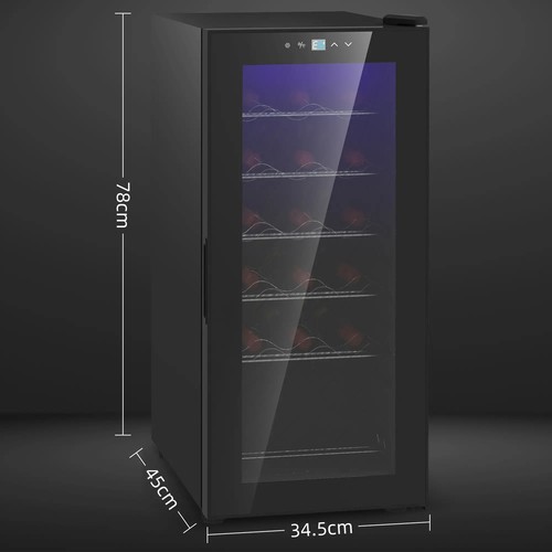 50L Undercounter Wine Cooler Fridge LED Digital Touch Temperature Control HOMCOM - Picture 2 of 8