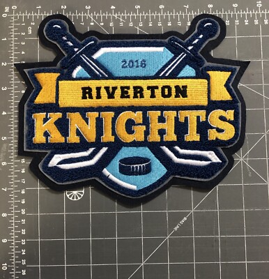 Huge Riverton Knights 2016 Ice Hockey Chenille Felt Letterman