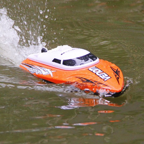 RC Boat 2.4G High Speed Remote Control Electric Boat Orange Power Venom Gift - Picture 9 of 13