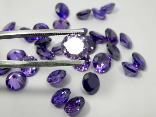 Combodian Zircon Multi Color Cubic Zirconia Round Cut Loose Gems - Picture 42 of 44