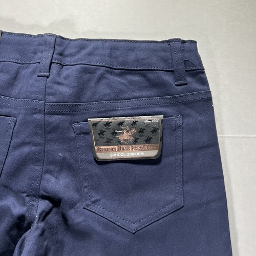 Beverly Hills Polo Club School Uniform Size 16 Pants Navy Blue Stretch Skinny - Picture 7 of 8