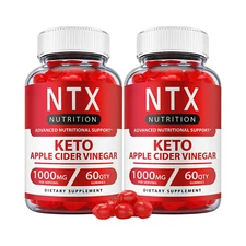 2-Pack NTX Keto ACV Gummies, NTX Keto Gummies for Weight Loss- 120 Gummies