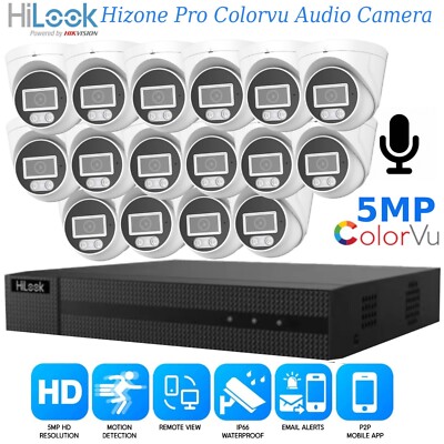 HIKVISION 5MP 24/7 FARBENFROHES HOME CCTV SYSTEM 2K DVR NACHTVISION HDTVI KAMERA KIT