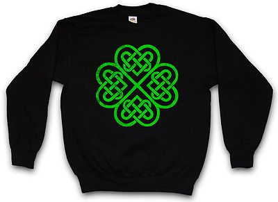 SHAMROCK IRISH KNOT IV SWEATSHIRT PULLOVER Cloverleaf Irland Ireland Kleeblatt