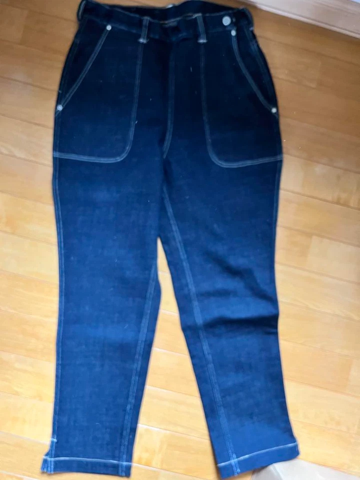 Pantalones de mezclilla 45R 45Rpm Sarouel azul marino algodón para mujer regalo de Japón Foto 4 de 4