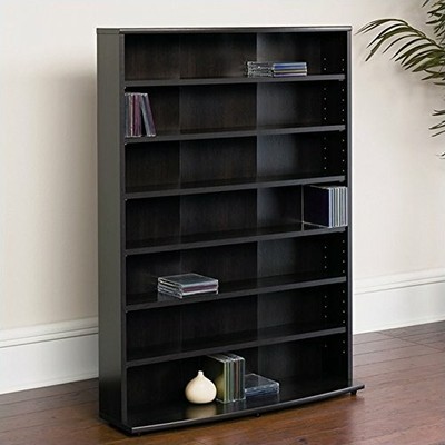 Multimedia Storage Cabinet Shelf Organizer Cd Dvd Rack Movie Stand