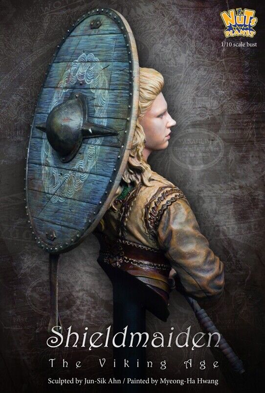 Nuts Planet 1/10 The Viking Age Shield maiden Resin Bust Model Kit #NP-B013