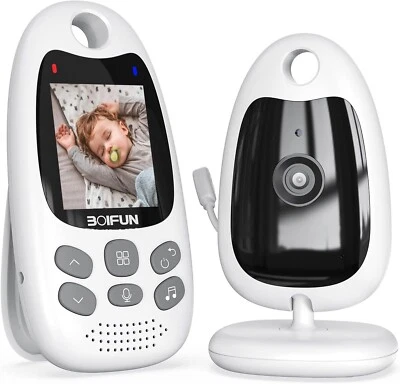 BOIFUN Baby Monitor with Camera and Night Vision, No WiFi, Two-way Audio, 720P