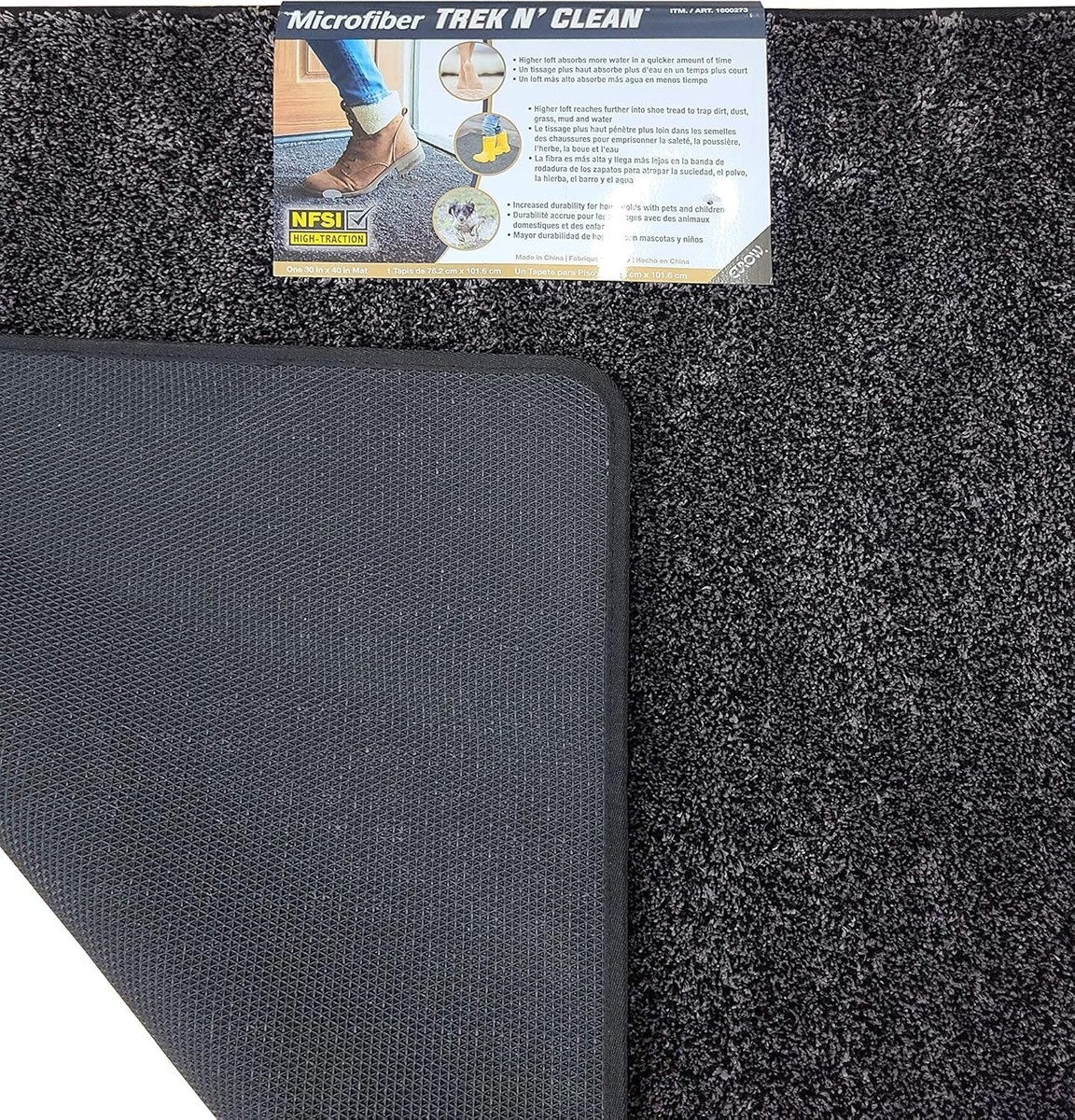 Trek N' Clean Microfiber NFSI High-Traction Mat Indoor/Outdoor 30