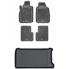 RX15030327-2 Satz Fußmatten und PE Kofferraumwanne für Fiat 500 ab 2020 Hybrid.