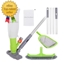 Sepetrel Deluxe Swimming Pool Cleaning Kit with Spa Jet Pool Vacuum Cleaner,Pool