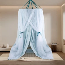 Round Dome Canopy Bed Curtain Cute Bedroom Decoration Castle Play Tent