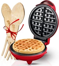 Burgess Brothers Mini Waffle Maker | Portable Electric Non-Stick Waffle Iron ...