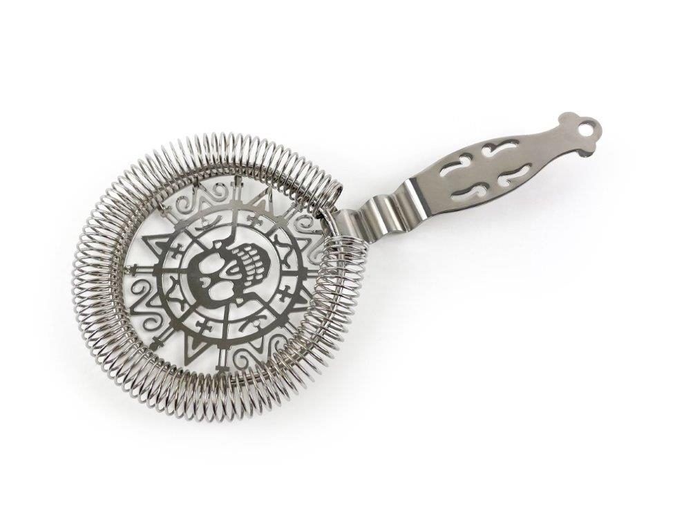 Stainless Steel Skull Strainer Hawthorne Cocktail Strainer Bar Cocktail Mixology