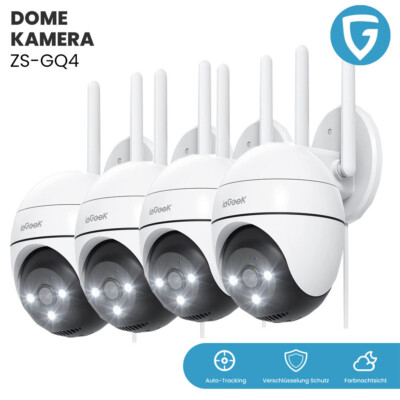 5MP ieGeek Überwachungskamera Aussen WLAN  Dome Kamera Farbiger Nachsicht IP65
