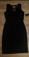 En Focus Studio Little Black Shimmer Dress Mesh Bodice NWT Size 8