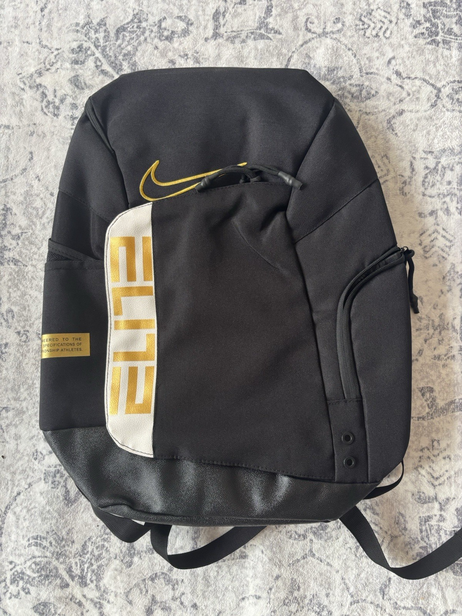 Nike Elite Pro 32L Basketball Backpack - Black/Gold | eBay