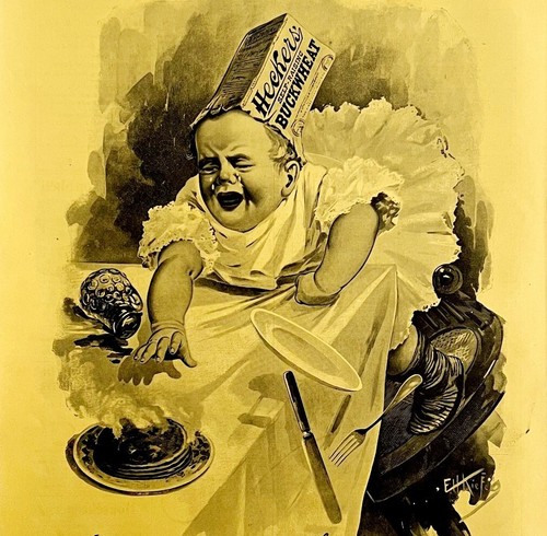 Hecker's Self Riding Buckwheat 1894 Advertisement Victorian XL Baking DWII11