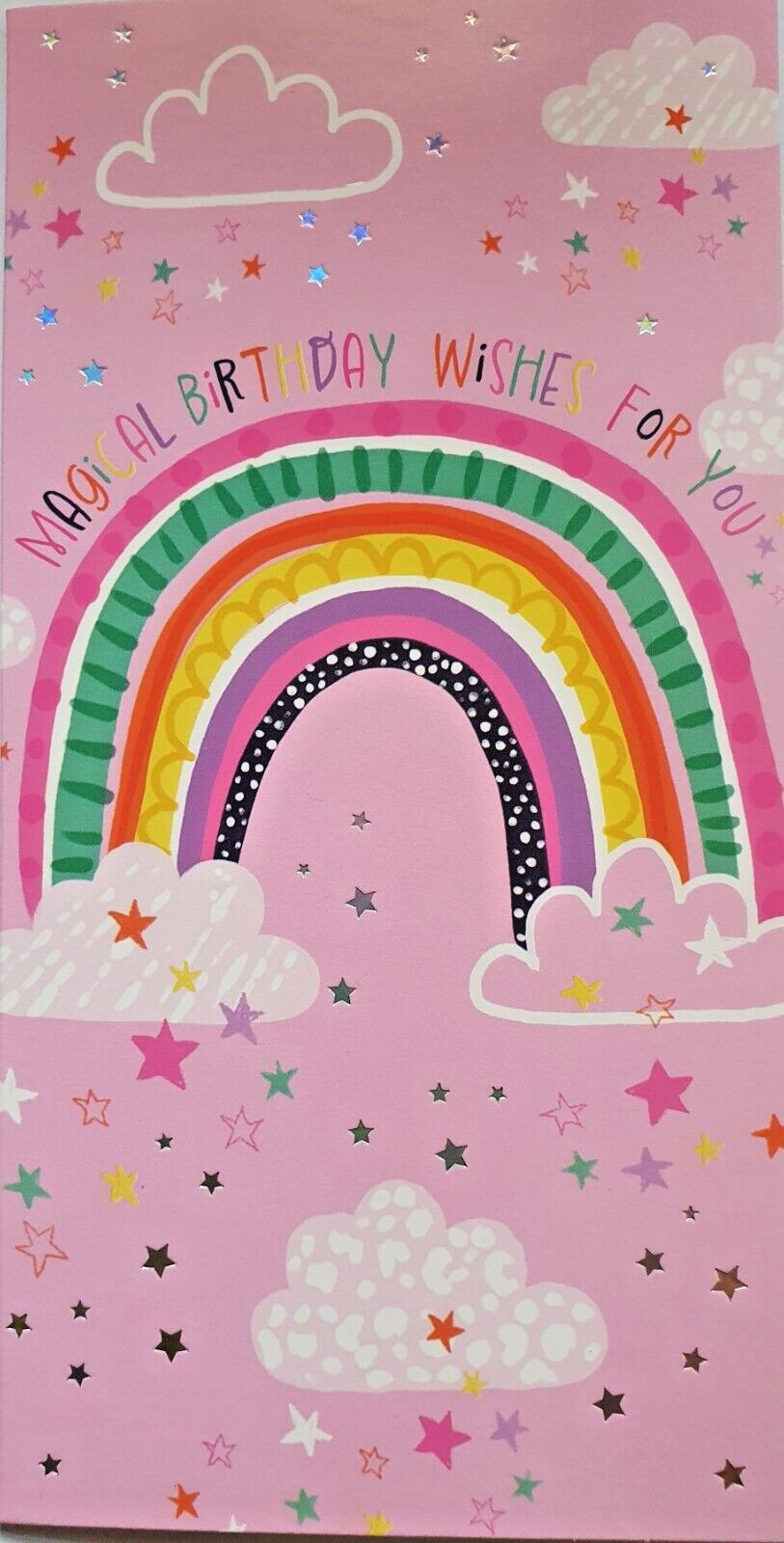 Rainbow Magical Birthday Wishes Kids Gift Voucher Money Wallet Card Cash Gifts
