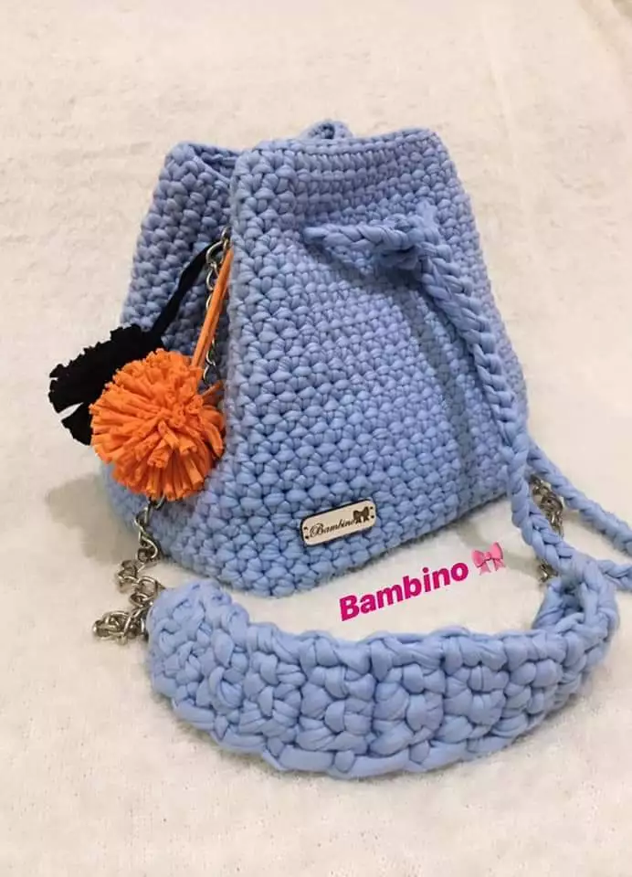 Bag purse handbag crossbody handmade crochet knitted fashion new girl knit big