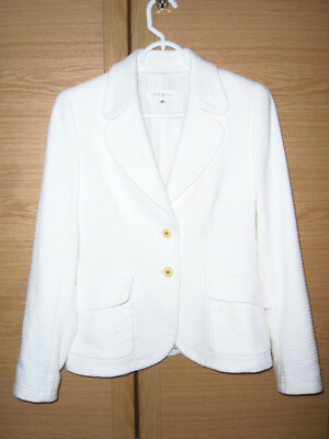 Escada Damen Jacke Jackett Gr. 36 Achselweite 44 cm Länge 59 cm Baumwolle