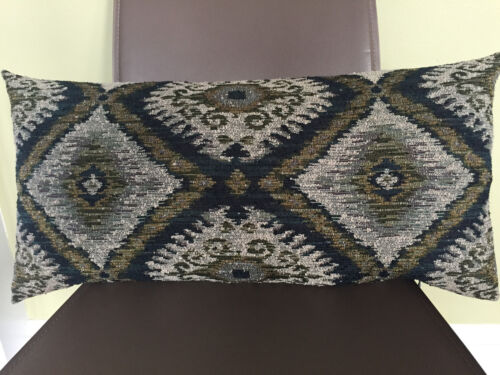 Decorative Pillow Cover Luxuries Fabric Navy Blue Olive Green Gray Jacquard