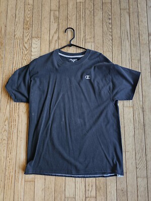 Champion Short Sleeve Heavy Shirt Men's Size XL Black