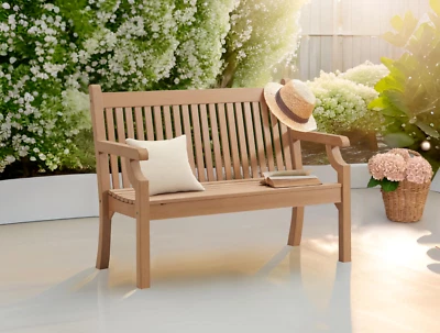 MAISON & GARDEN Winawood Sandwick 2 Seater Wood Effect Bench - New Teak