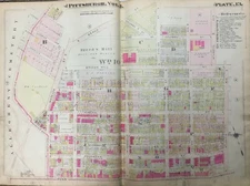 1911 PITTSBURGH PENNSYLVANIA GARFIELD BREED'S HILL PENN AV TO BEACH ST ATLAS MAP
