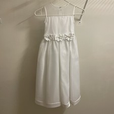 Girl  s Flower Girl/First Communion Dress With Headpiece Size 5