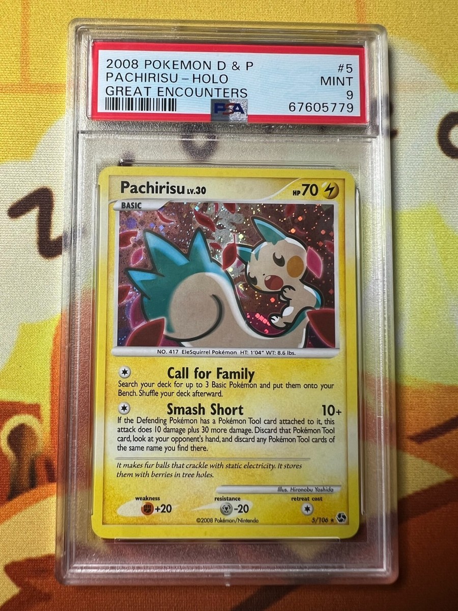 Pachirisu ポケモンカード 2008年 Pokemon TCG 2008 great encounters pachirisu holo #5 PSA 9 | eBay