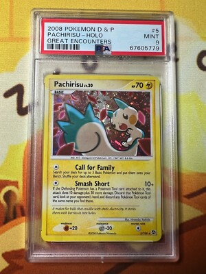 Pachirisu ポケモンカード 2008年 Pokemon TCG 2008 great encounters pachirisu holo #5 PSA 9 | eBay