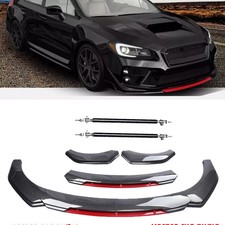 For Subaru Wrx Sti Front Bumper Lip Spoiler Splitter Strut Rods Carbon Fiber For Subaru Wrx Sti Front Bumper Lip Spoiler Splitter Strut Rods Carbon Fiber